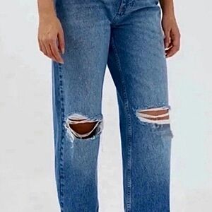 Classic Blue Distressed Women's Jeans